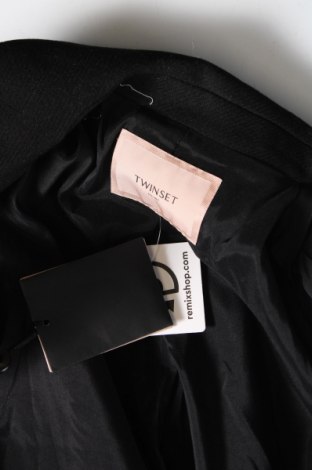 Γυναικείο παλτό TWINSET, Μέγεθος M, Χρώμα Μαύρο, Τιμή 162,12 €