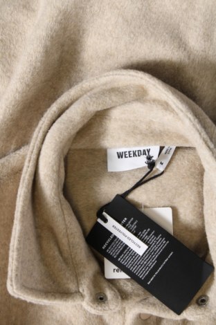 Γυναικείο παλτό Weekday, Μέγεθος M, Χρώμα  Μπέζ, Τιμή 20,23 €