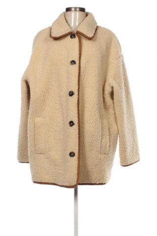 Дамско палто Zara, Размер XL, Цвят Бежов, Цена 34,68 лв.