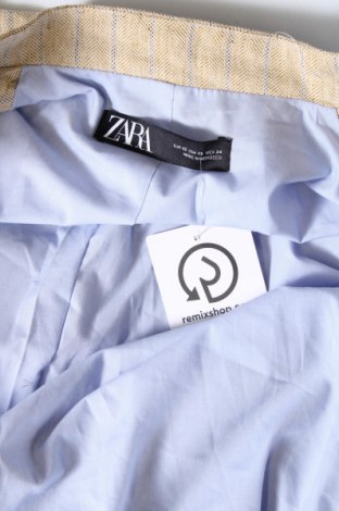 Дамско сако Zara, Размер XS, Цвят Бежов, Цена 28,80 лв.