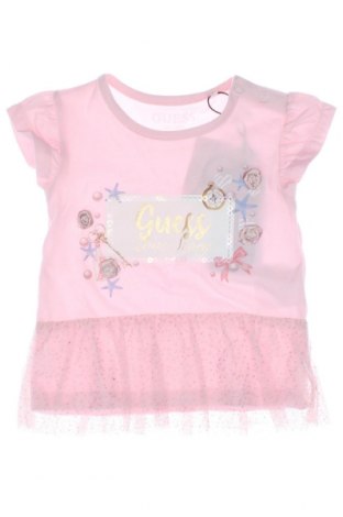 Dziecięca bluzka Guess, Rozmiar 3-6m/ 62-68 cm, Kolor Różowy, Cena 123,14 zł