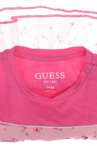 Dziecięca bluzka Guess, Rozmiar 3-6m/ 62-68 cm, Kolor Różowy, Cena 63,62 zł