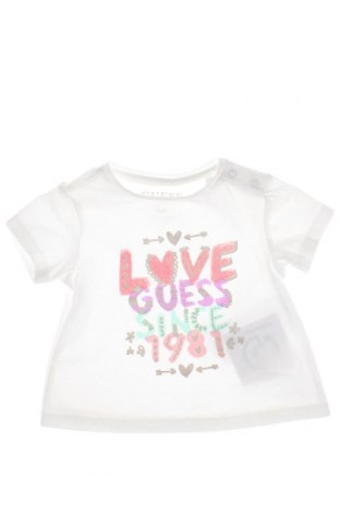 Dziecięca bluzka Guess, Rozmiar 3-6m/ 62-68 cm, Kolor Biały, Cena 123,14 zł