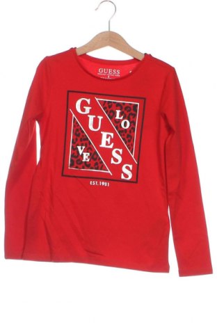 Dziecięca bluzka Guess, Rozmiar 7-8y/ 128-134 cm, Kolor Czerwony, Cena 112,88 zł