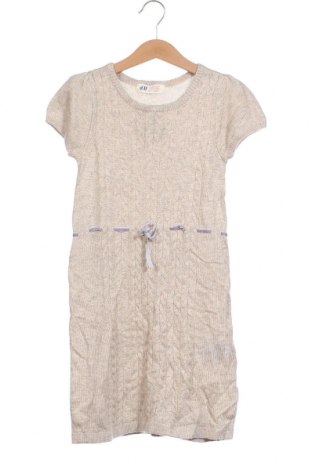 Детска рокля H&M, Размер 6-7y/ 122-128 см, Цвят Бежов, Цена 18,24 лв.