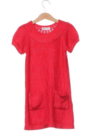 Детска рокля H&M, Размер 4-5y/ 110-116 см, Цвят Червен, Цена 17,40 лв.