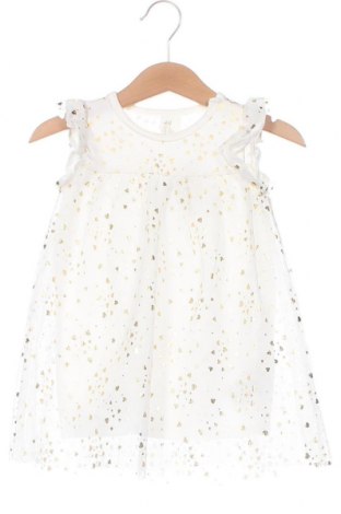 Детска рокля H&M, Размер 6-9m/ 68-74 см, Цвят Бял, Цена 13,31 лв.