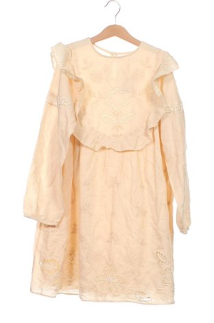 Kinderkleid Zara, Größe 11-12y/ 152-158 cm, Farbe Beige, Preis 11,69 €