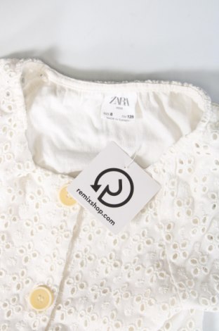 Детска рокля Zara Kids, Размер 7-8y/ 128-134 см, Цвят Бял, Цена 32,14 лв.