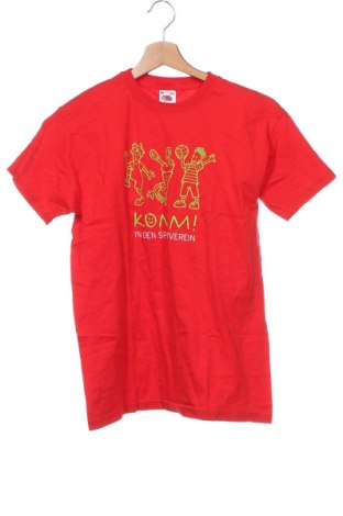 Kinder T-Shirt Fruit Of The Loom, Größe 11-12y/ 152-158 cm, Farbe Rot, Preis 3,13 €