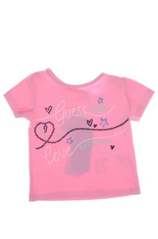 Детска тениска Guess, Размер 3-6m/ 62-68 см, Цвят Розов, Цена 23,00 лв.