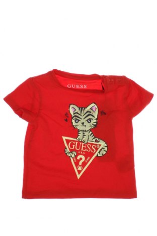 Dziecięcy T-shirt Guess, Rozmiar 3-6m/ 62-68 cm, Kolor Czerwony, Cena 61,31 zł