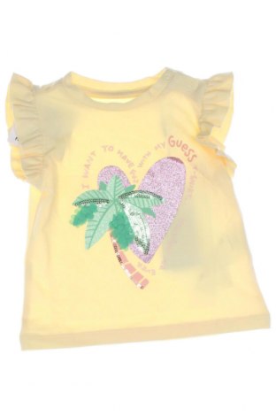 Παιδικό μπλουζάκι Guess, Μέγεθος 3-6m/ 62-68 εκ., Χρώμα Κίτρινο, Τιμή 10,67 €