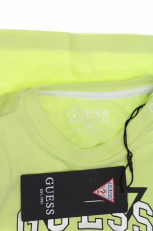 Dziecięcy T-shirt Guess, Rozmiar 3-6m/ 62-68 cm, Kolor Zielony, Cena 122,61 zł