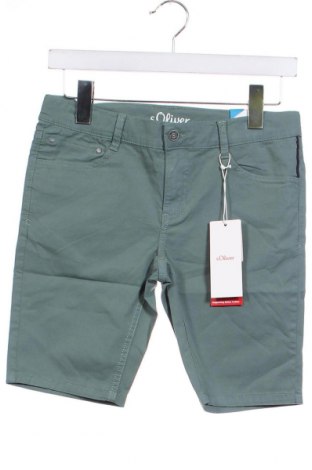 Детски къс панталон S.Oliver, Размер 8-9y/ 134-140 см, Цвят Зелен, Цена 25,50 лв.