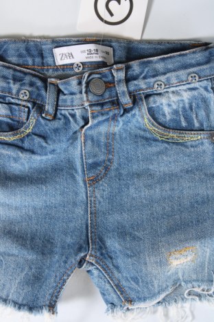 Pantaloni scurți pentru copii Zara, Mărime 12-18m/ 80-86 cm, Culoare Albastru, Preț 30,61 Lei