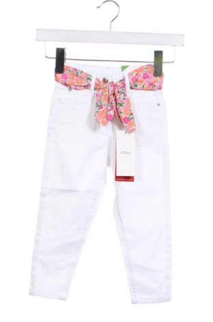 Детски панталон S.Oliver, Размер 3-4y/ 104-110 см, Цвят Бял, Цена 68,00 лв.