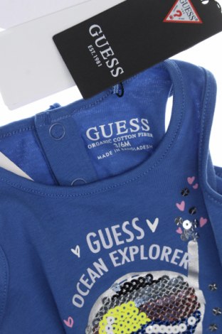 Μπλουζάκι αμάνικο παιδικό Guess, Μέγεθος 3-6m/ 62-68 εκ., Χρώμα Μπλέ, Τιμή 26,29 €