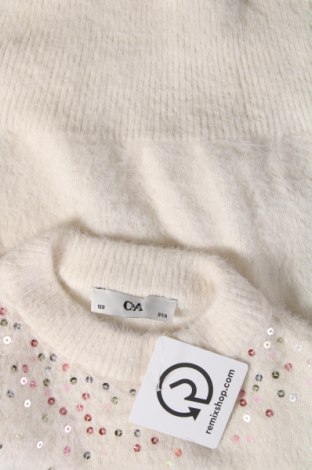 Детски пуловер C&A, Размер 7-8y/ 128-134 см, Цвят Екрю, Цена 17,00 лв.