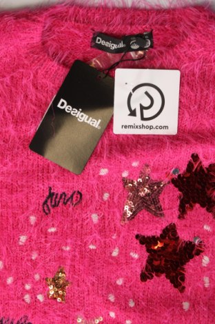 Детски пуловер Desigual, Размер 12-13y/ 158-164 см, Цвят Розов, Цена 39,10 лв.