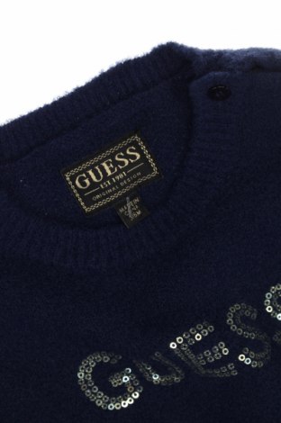 Детски пуловер Guess, Размер 3-6m/ 62-68 см, Цвят Син, Цена 37,20 лв.