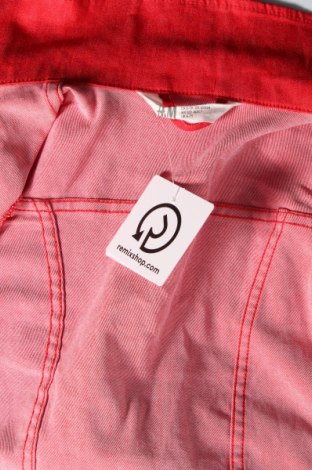 Dětská džínová bunda  H&M, Velikost 6-7y/ 122-128 cm, Barva Červená, Cena  293,00 Kč