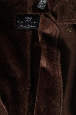 Детско палто Zara, Размер 8-9y/ 134-140 см, Цвят Кафяв, Цена 25,92 лв.