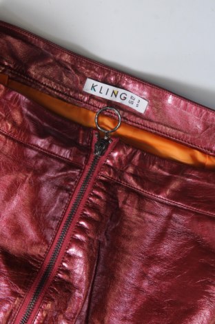 Kožená sukně  Kling, Velikost XS, Barva Červená, Cena  285,00 Kč