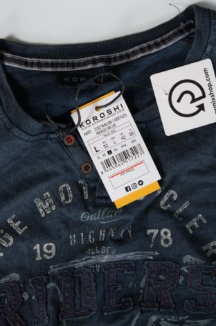 Ανδρική μπλούζα Koroshi, Μέγεθος L, Χρώμα Μπλέ, Τιμή 7,99 €