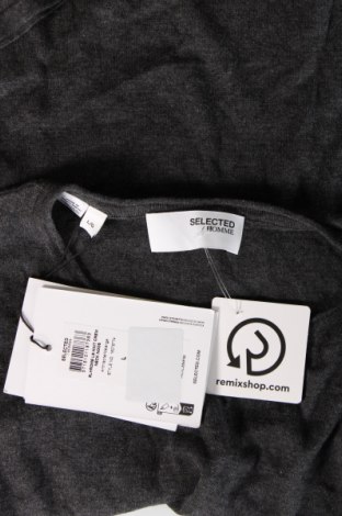 Ανδρική μπλούζα Selected Homme, Μέγεθος L, Χρώμα Γκρί, Τιμή 22,37 €
