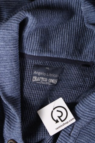 Jachetă tricotată de bărbați Angelo Litrico, Mărime XXL, Culoare Albastru, Preț 95,39 Lei