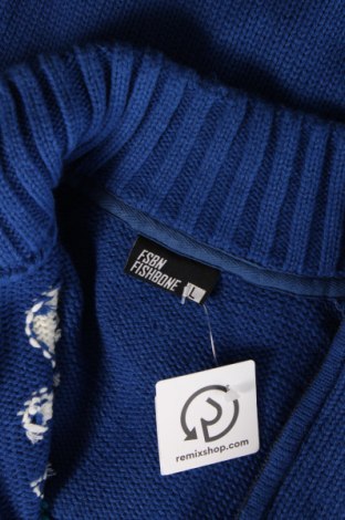 Jachetă tricotată de bărbați Fishbone, Mărime L, Culoare Albastru, Preț 20,71 Lei