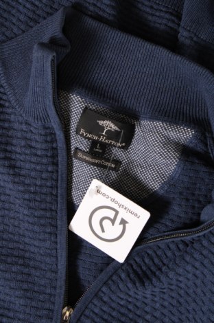 Jachetă tricotată de bărbați Fynch-Hatton, Mărime L, Culoare Albastru, Preț 193,75 Lei