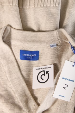 Jachetă tricotată de bărbați Jack & Jones, Mărime L, Culoare Bej, Preț 50,66 Lei