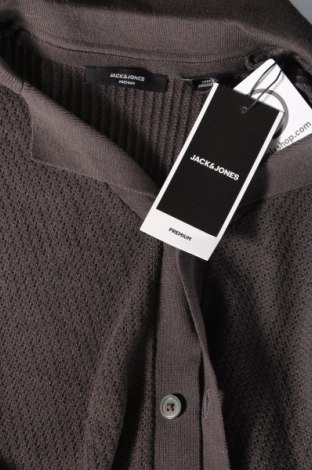 Jachetă tricotată de bărbați Jack & Jones PREMIUM, Mărime S, Culoare Gri, Preț 253,29 Lei