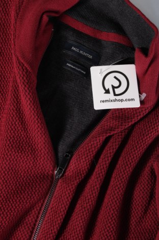 Jachetă tricotată de bărbați Paul Hunter, Mărime M, Culoare Roșu, Preț 207,24 Lei