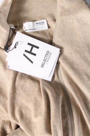 Ανδρική ζακέτα Selected Homme, Μέγεθος XL, Χρώμα  Μπέζ, Τιμή 23,97 €