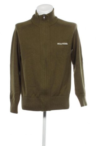 Jachetă tricotată de bărbați Tommy Hilfiger, Mărime L, Culoare Verde, Preț 369,08 Lei