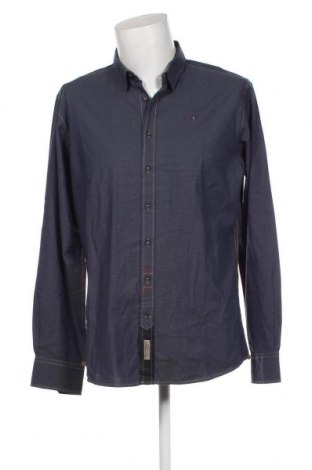 Ανδρικό πουκάμισο Bison, Μέγεθος L, Χρώμα Μπλέ, Τιμή 12,62 €