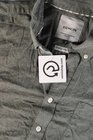 Herrenhemd Bison, Größe M, Farbe Grün, Preis 23,66 €