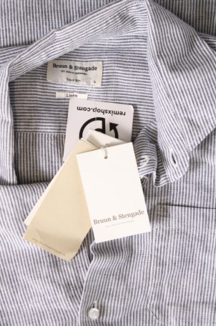 Ανδρικό πουκάμισο Bruun & Stengade, Μέγεθος L, Χρώμα Γκρί, Τιμή 63,92 €