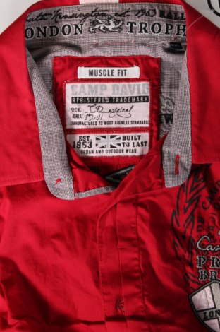 Herrenhemd Camp David, Größe 3XL, Farbe Rot, Preis 15,96 €