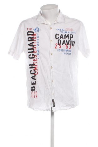 Ανδρικό πουκάμισο Camp David, Μέγεθος L, Χρώμα Λευκό, Τιμή 14,68 €