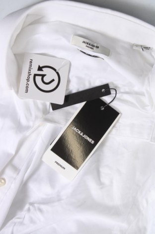 Ανδρικό πουκάμισο Jack & Jones, Μέγεθος L, Χρώμα Λευκό, Τιμή 21,83 €