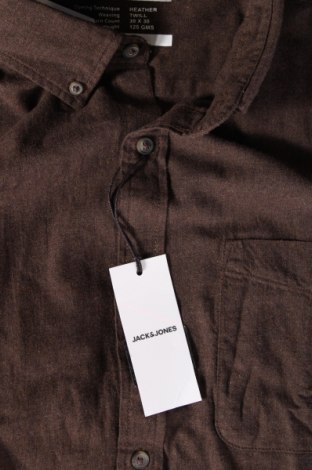 Ανδρικό πουκάμισο Jack & Jones, Μέγεθος XXL, Χρώμα Καφέ, Τιμή 11,91 €