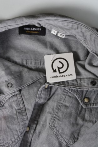 Ανδρικό πουκάμισο Jack & Jones, Μέγεθος L, Χρώμα Γκρί, Τιμή 21,83 €