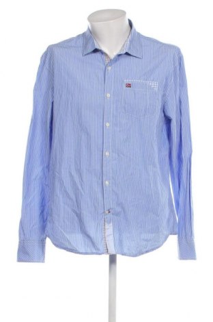 Ανδρικό πουκάμισο Napapijri, Μέγεθος 3XL, Χρώμα Μπλέ, Τιμή 23,75 €