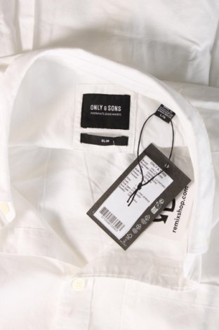 Herrenhemd Only & Sons, Größe L, Farbe Weiß, Preis 23,71 €