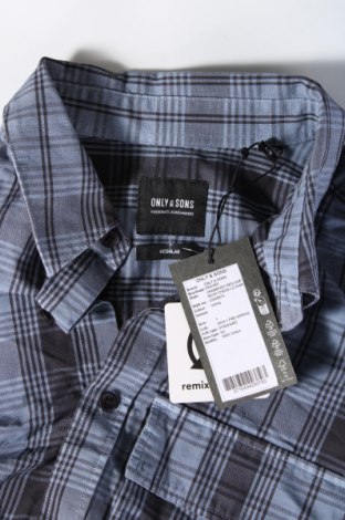Herrenhemd Only & Sons, Größe L, Farbe Blau, Preis 7,35 €