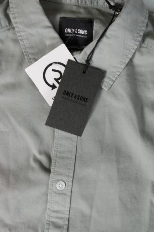Мъжка риза Only & Sons, Размер M, Цвят Сив, Цена 46,00 лв.